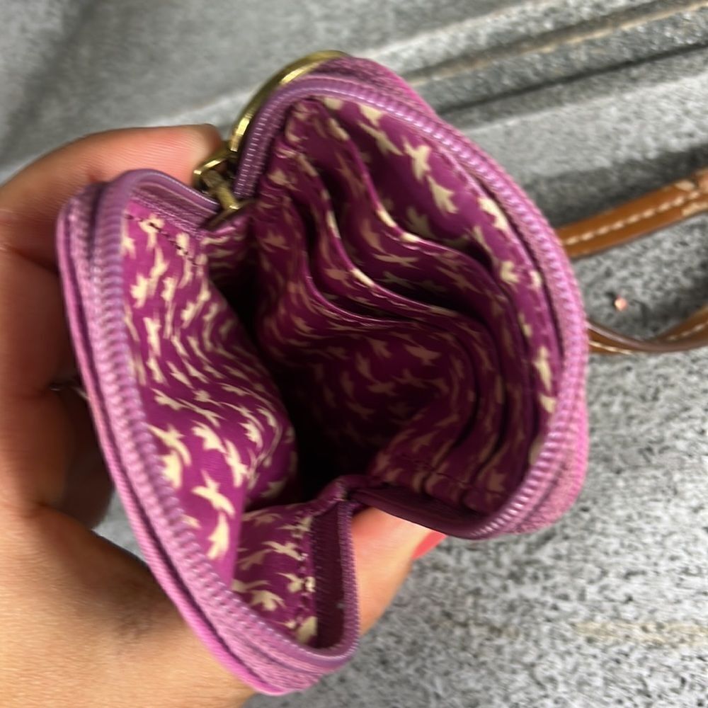 Fossilstriped Coated Canvas Walletwristlet - image 4